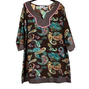 FUNKY PEOPLE Paisley Corduroy Tunic/Dress - XL